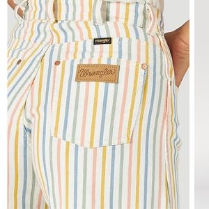NWT Wrangler Frayed Rainbow Lined Jean Shorts